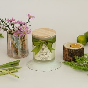 Fresh Mind Scented Candle – Wooden Lid