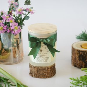 Dalat Scented Candle – Wooden Lid